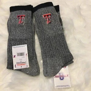 Texas Tech Socks for Men Size 10-13 Set of 2